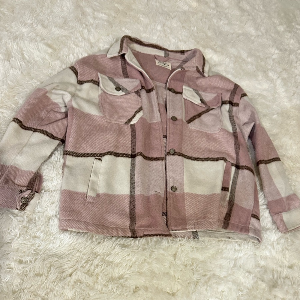 Women’s pink flannel jacket